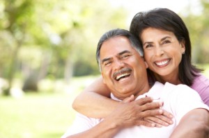 Couple with dentures looking great